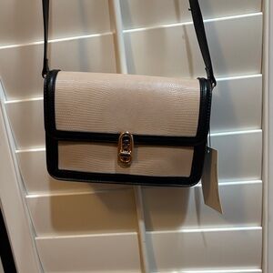 NWT Elegant Beige and Black Women's Bag